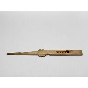 Antique Bone Lace Stiletto Tool with Pierced Carving 6 Inch Sewing Notion